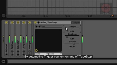 Активация и настройка плагина dblue tapestop в Ableton Live