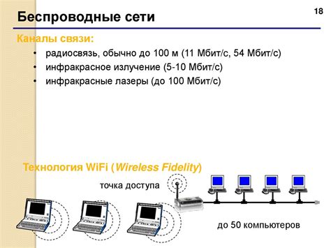 Беспроводная передача информации между компьютерами