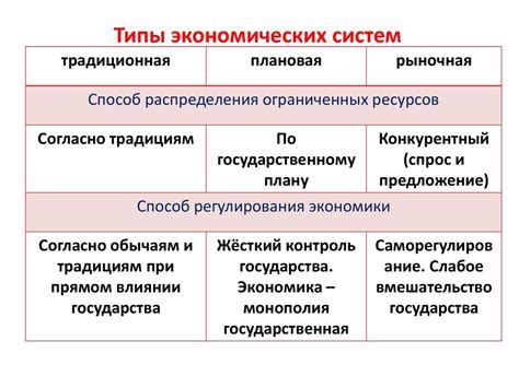 Виды и формы экономических систем: от плановой до рыночной