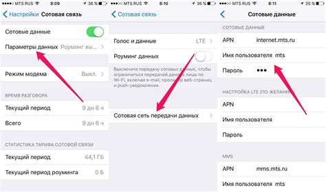 Включение функции мобильного интернета нового поколения на смартфоне Apple