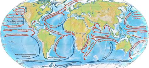 Влияние экваториальных течений и морских течений