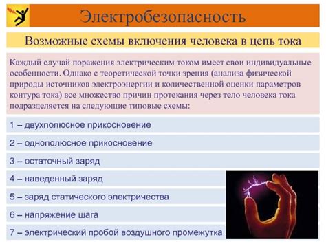 Воздействие электрического тока и напряжения на организм человека