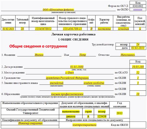 Восстановление личной карточки трудовой деятельности