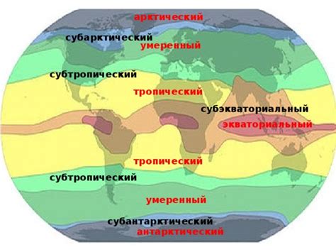 Географический аспект изменения климатических сезонов