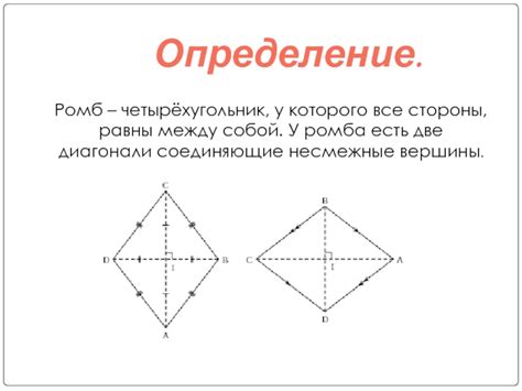 Геометрическая характеристика ромба