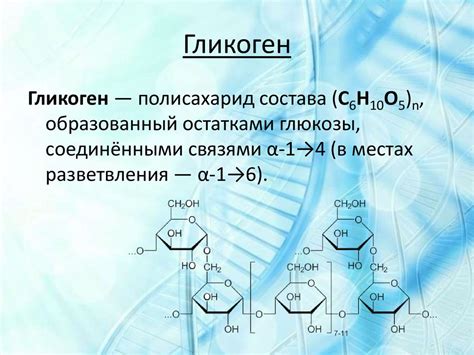 Гликоген: структура и состав