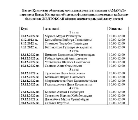 График приема посетителей в филиалах организации для пенсионеров