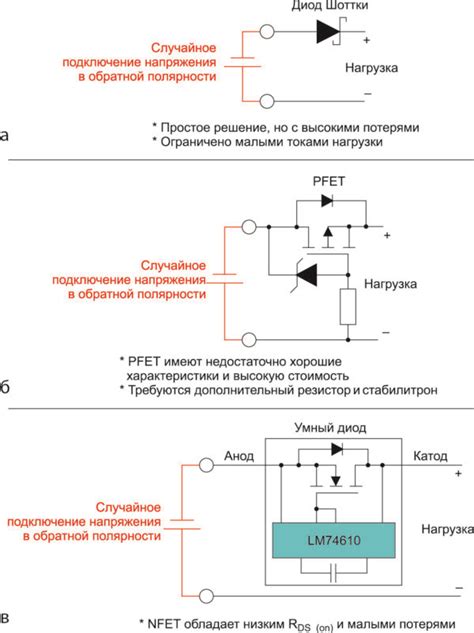 Защита электрической системы от обратного тока