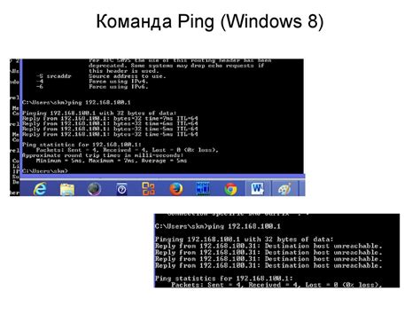 Использование команды ping для проверки доступности сервера доменных имен