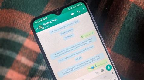 Как убедиться, что включена функция самоуничтожающихся сообщений в чате WhatsApp на устройствах с операционной системой Андроид