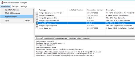Как устанавливать пакеты с помощью Mingw installation manager?