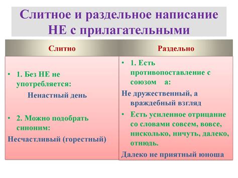 Когда следует использовать раздельное написание фразы "не работает"