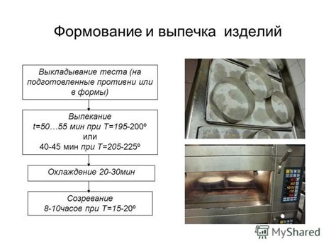 Наполнение формы тестом и выпекание