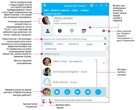 Настройка профиля и контактов в Skype для Бизнеса на устройстве iPhone