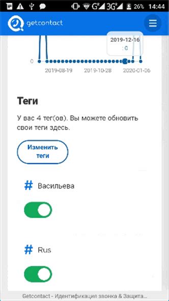 Определение посетителей профильных тегов в Getcontact