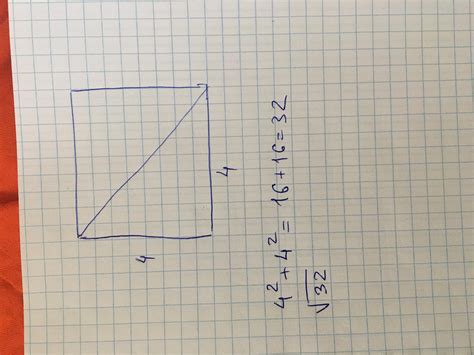 Определение стороны квадрата размером 4см