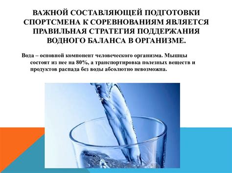 Оптимальное питание и поддержание водного баланса для успешной подготовки к соревнованиям