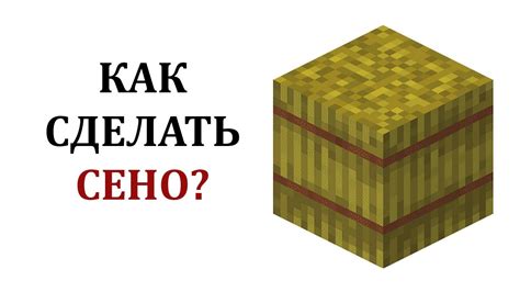 Основная роль сена в игре Майнкрафт