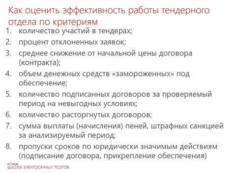 Основные цели работы тендерного специалиста в организации