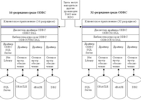 Особенности взаимодействия ODBC с различными СУБД
