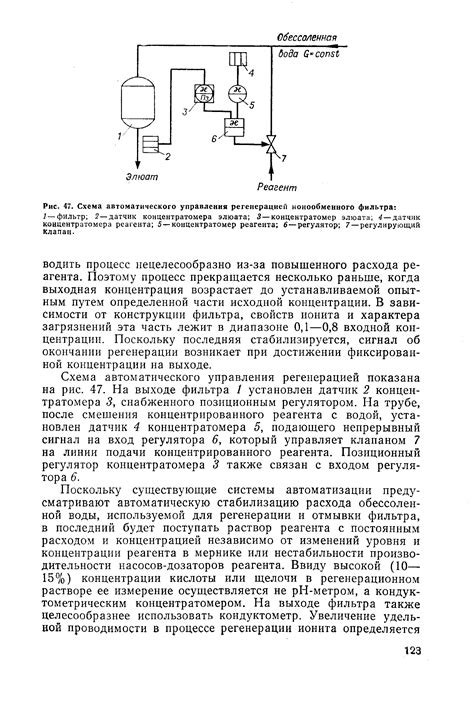 Подготовительные меры перед регенерацией ионообменного материала