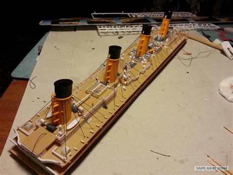 Подготовка рабочей площадки для сборки модели Титаника