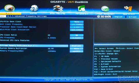 Подготовка системной платы Gigabyte для внедрения передовой прошивки UEFI