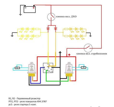 Подключение стробоскопов к электрической сети автомобиля