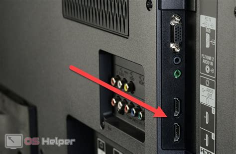 Постепенное подключение HDMI кабеля к телевизору Panasonic
