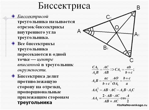 Построение биссектрис углов треугольника