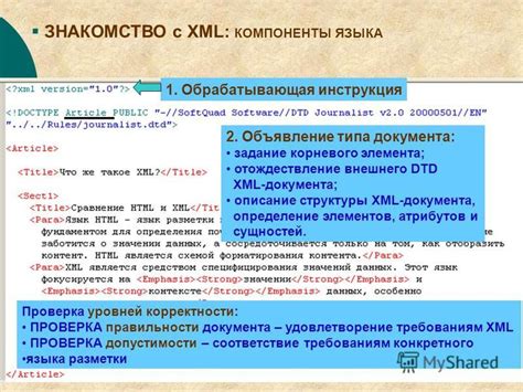 Проверка и валидация сформированной структуры XML-документа