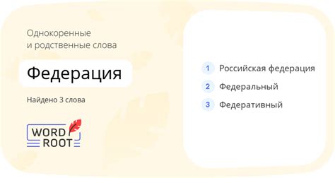 Происхождение слова "федерация"