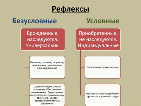 Различие между условным и безусловным рефлексом: ключевые особенности