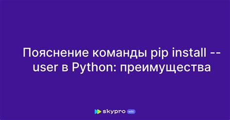 Различные параметры и опции при использовании команды pip install