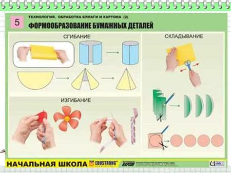 Разметка и сгибание листа бумаги