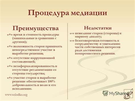 Рассмотрение возможных путей разрешения споров: польза и недостатки медиации и арбитража