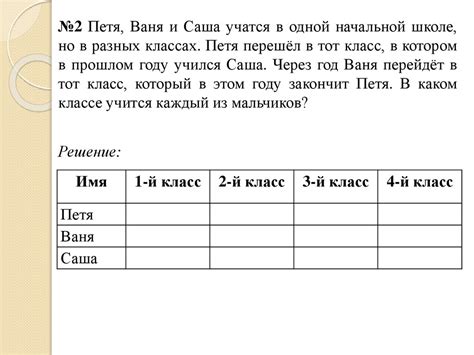 Решение логических задач и словесных игр