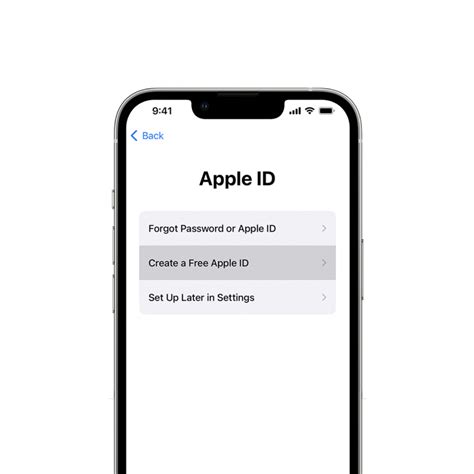 Создание учетной записи на платформе Apple