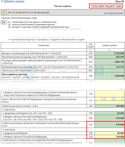 Учет прибыли в налоговой основе