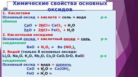 Химические свойства оксидов, обладающих амфотерными свойствами