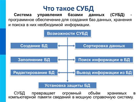  Устранение пакета для управления базами данных 